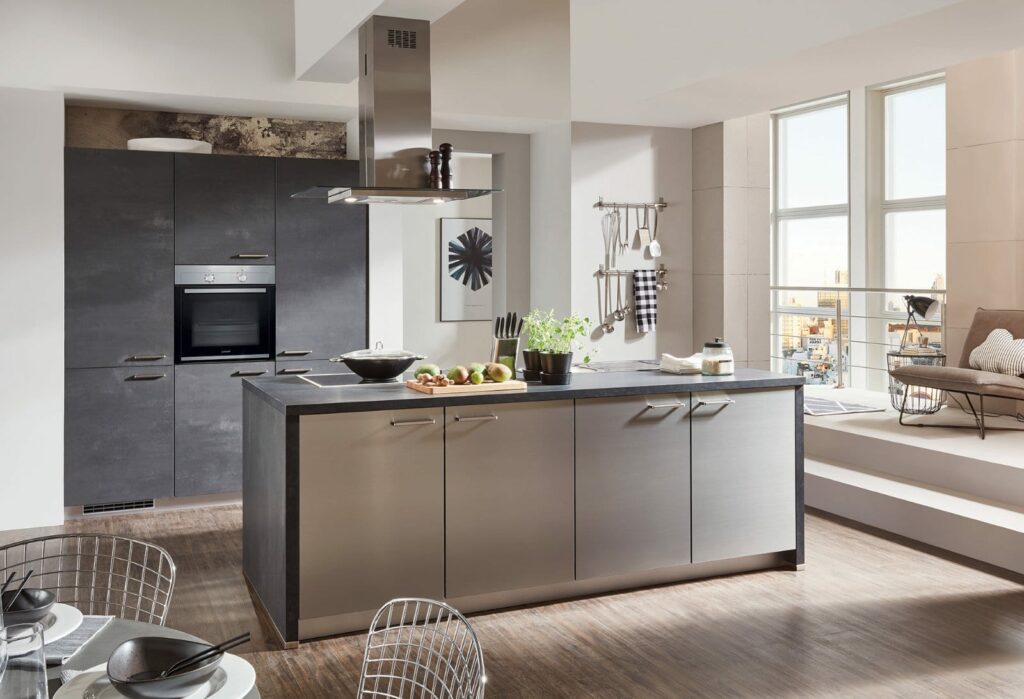 Nobilia Ceramic Metallic Kitchen With Island 2021 1 1024X699 2 | Expert German Kitchens, Dartford