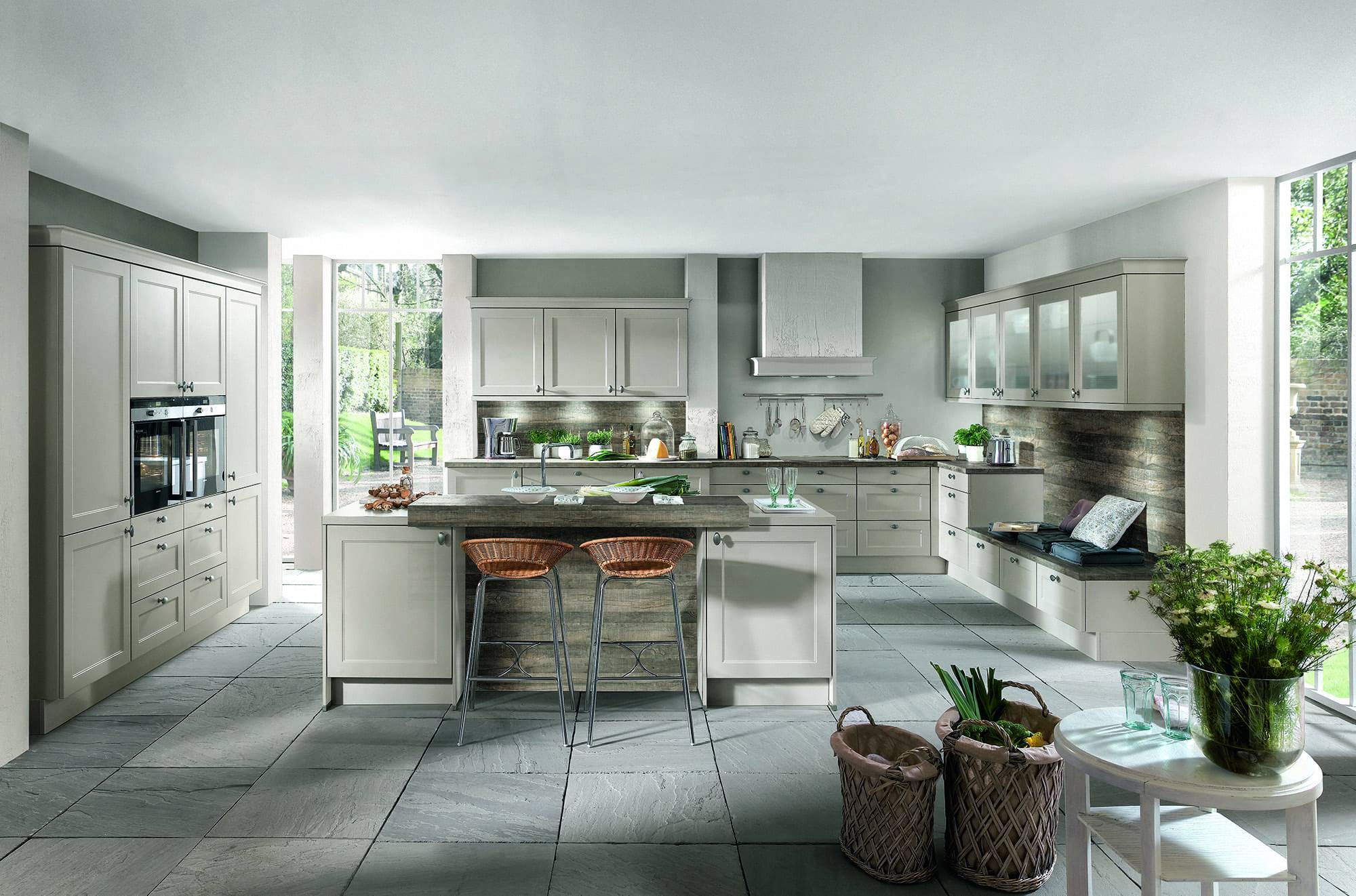 Nobilia Light Matt Shaker Open Plan U Shaped Kitchen With Island 2021 | Lead Wolf, Peterborough