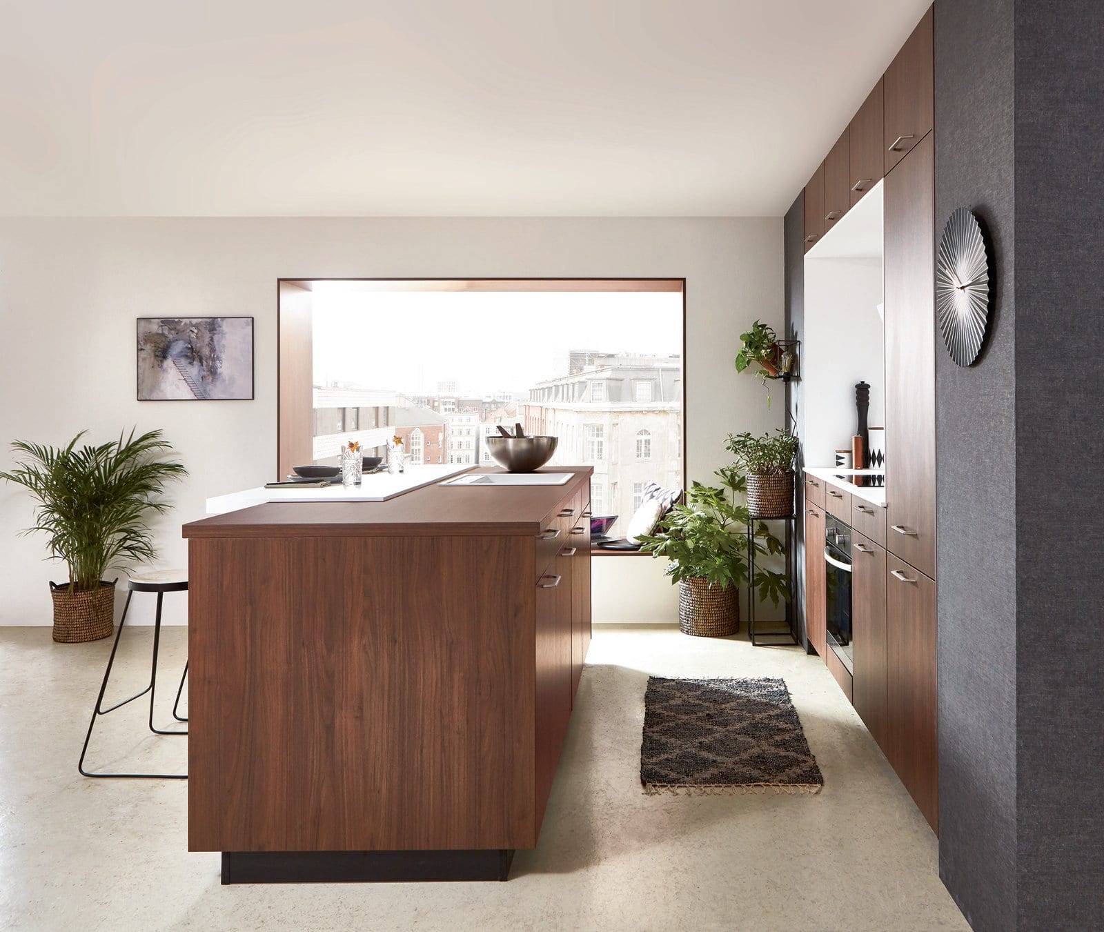 Nobilia Wood Open Plan Kitchen With Island 2021 | Lead Wolf, Peterborough